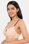 Amante Padded Non Wired Full Coverage T-Shirt Bra - Hazelnut Plum Caspia — thumbnail 3